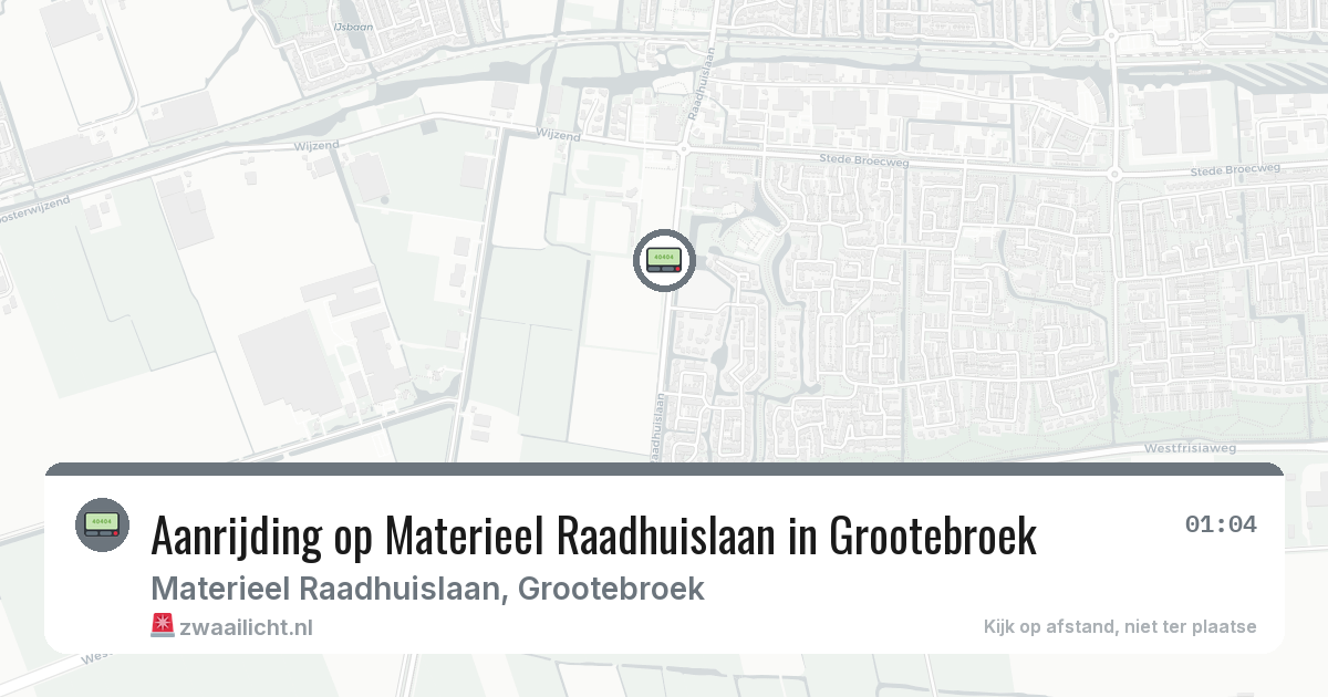 Aanrijding op Materieel Raadhuislaan in Grootebroek — 7 feb 2026