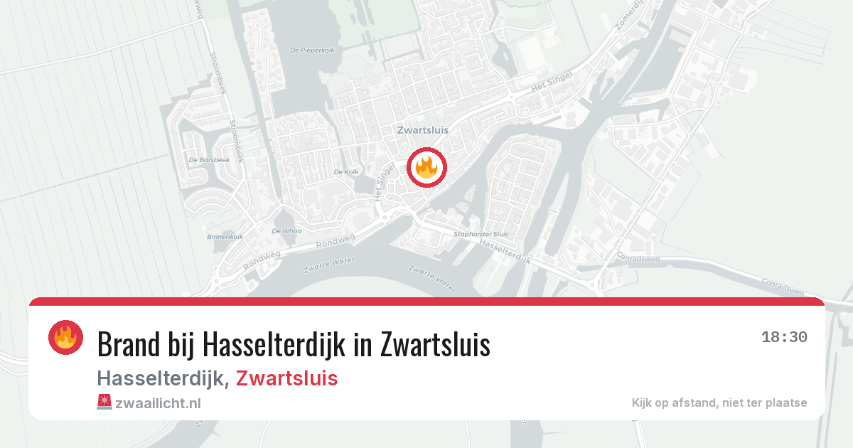 Brand bij Hasselterdijk in Zwartsluis — 5 mei 2026