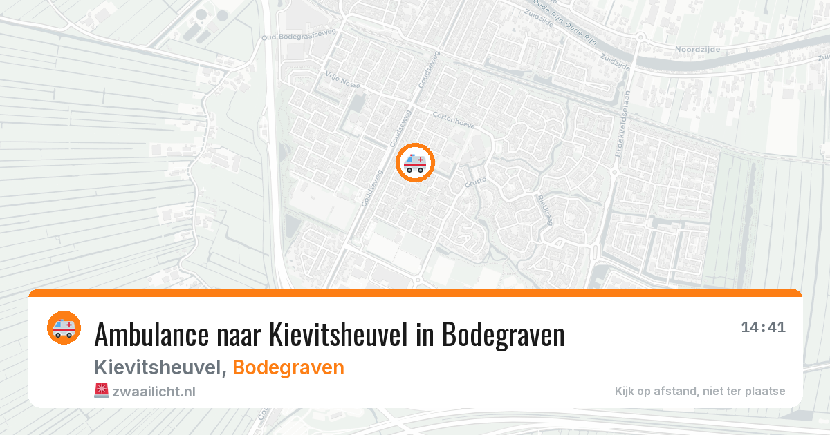 Ambulance naar Kievitsheuvel in Bodegraven — 14 mrt 2026