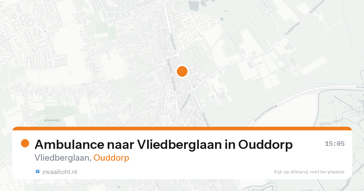 Ambulance naar Vliedberglaan in Ouddorp — 17 aug 2026