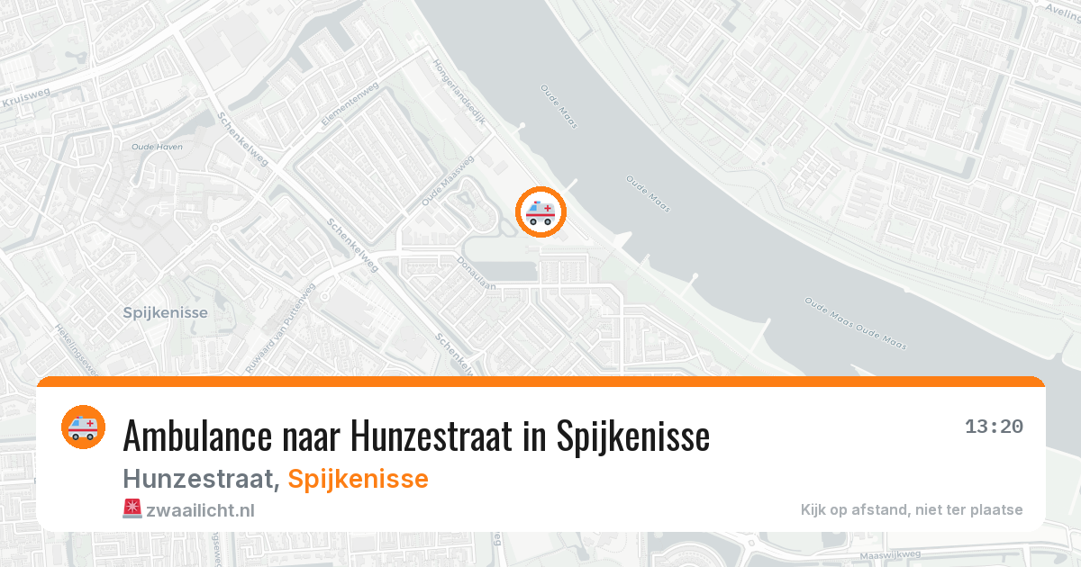 Ambulance naar Hunzestraat in Spijkenisse — 16 mrt 2026
