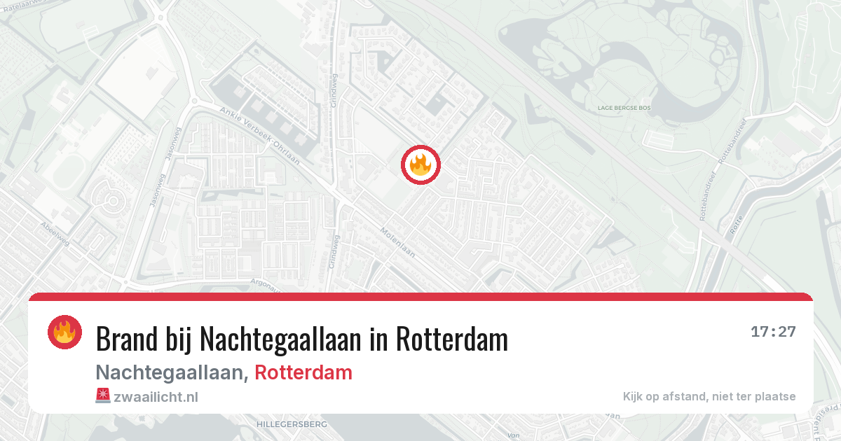 Brand bij Nachtegaallaan in Rotterdam — 22 mei 2026