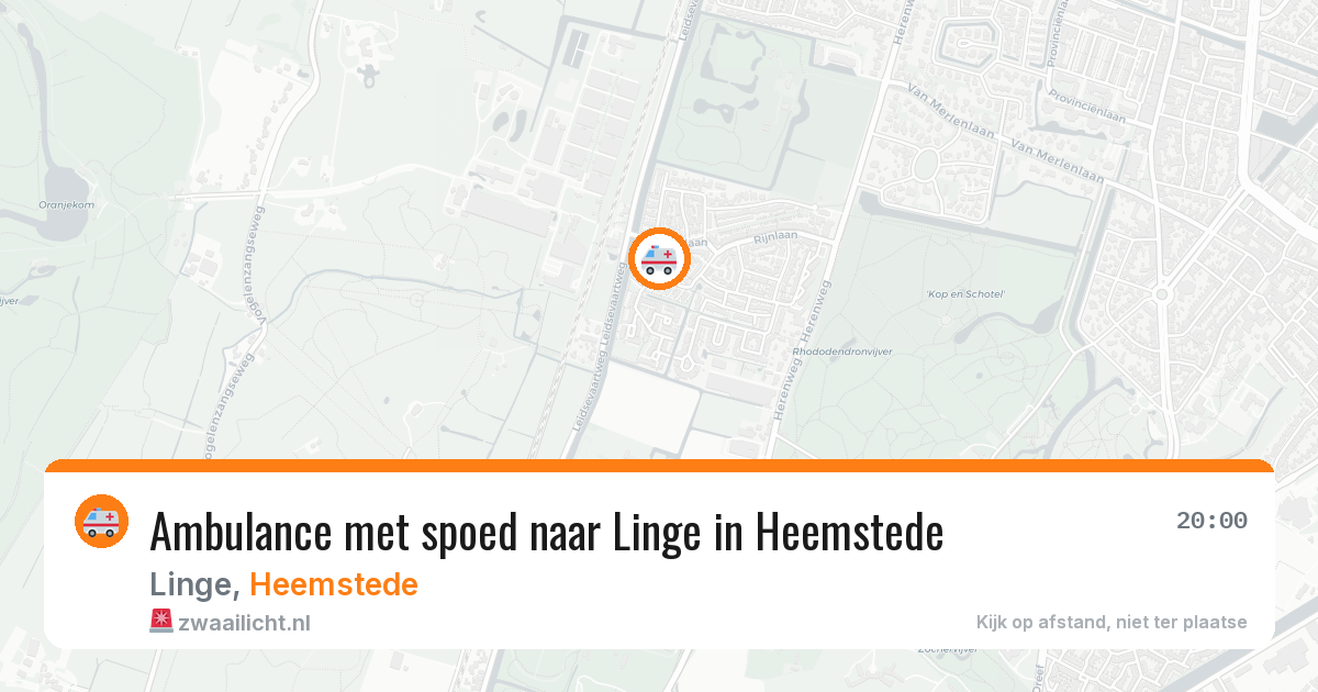 Ambulance met spoed naar Linge in Heemstede — 29 jul 2026