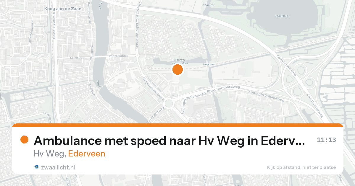 Ambulance met spoed naar Hv Weg in Ederveen — 8 aug 2026