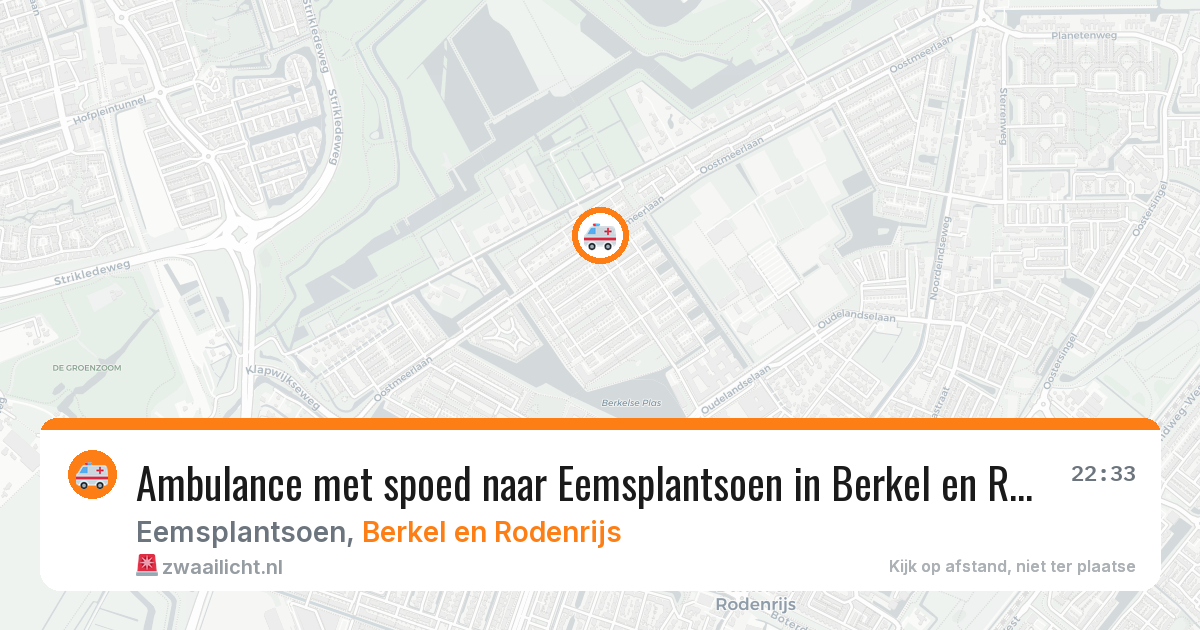 Ambulance met spoed naar Eemsplantsoen in Berkel en Rodenrijs — 12 apr 2026