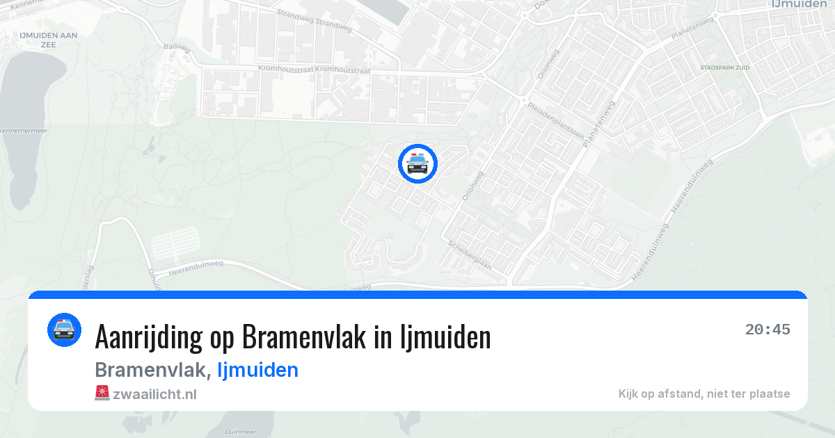 Aanrijding op Bramenvlak in Ijmuiden — 30 jul 2026