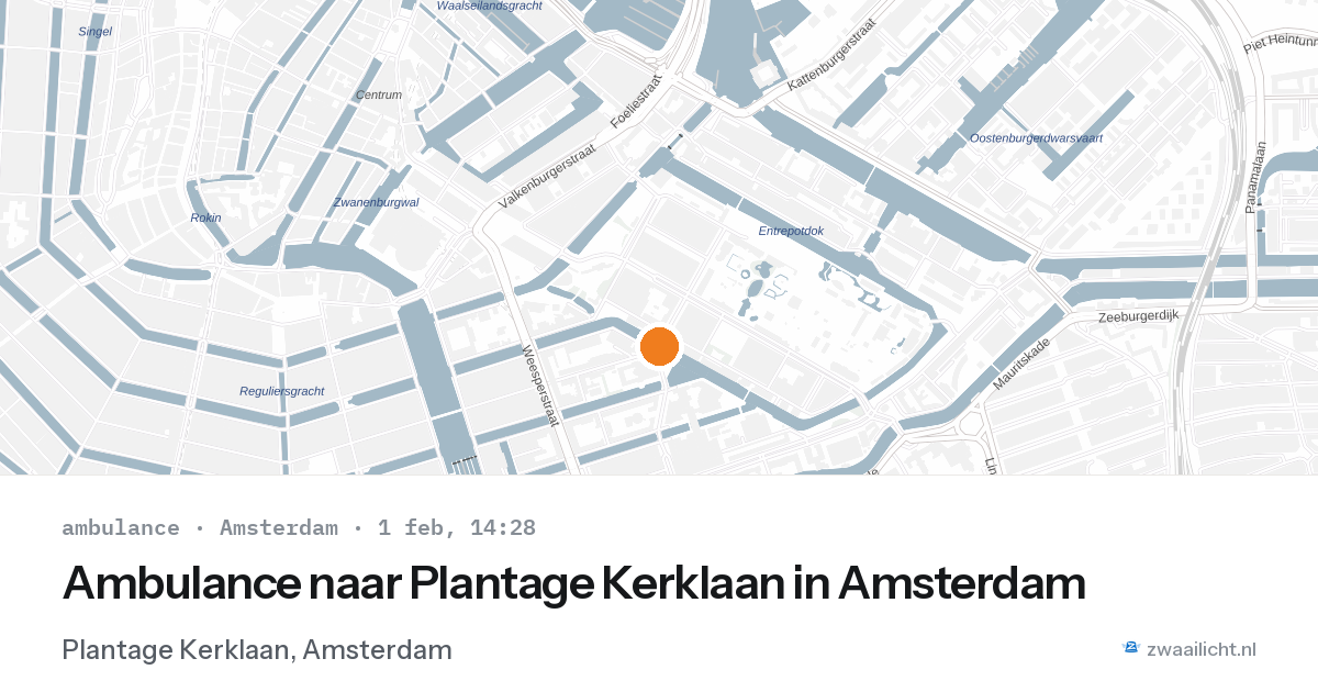 Ambulance naar Plantage Kerklaan in Amsterdam — 1 feb 2026
