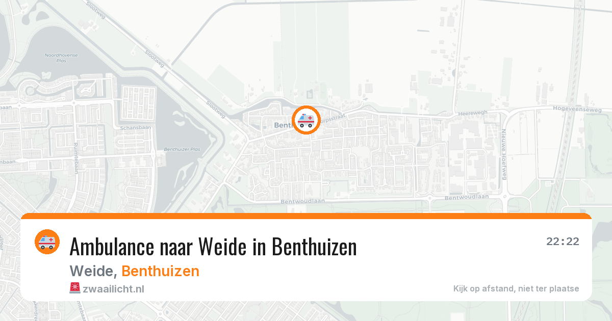 Ambulance naar Weide in Benthuizen — 23 apr 2026