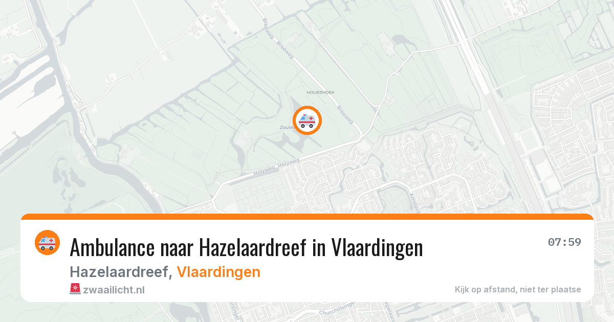 Ambulance naar Hazelaardreef in Vlaardingen — 7 jun 2026