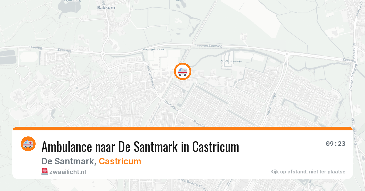 Ambulance naar De Santmark in Castricum — 24 mrt 2026