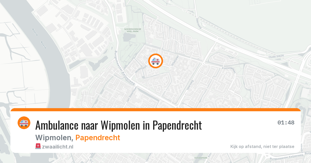 Ambulance naar Wipmolen in Papendrecht — 8 jun 2026