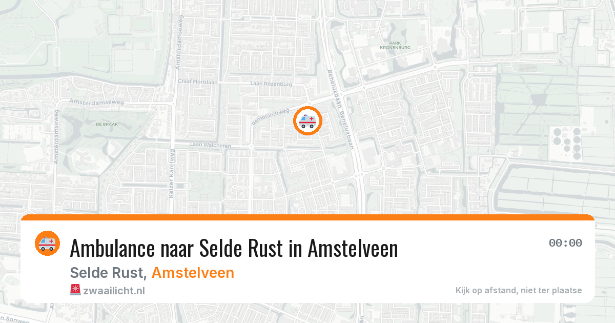 Ambulance naar Selde Rust in Amstelveen — 2 mei 2026