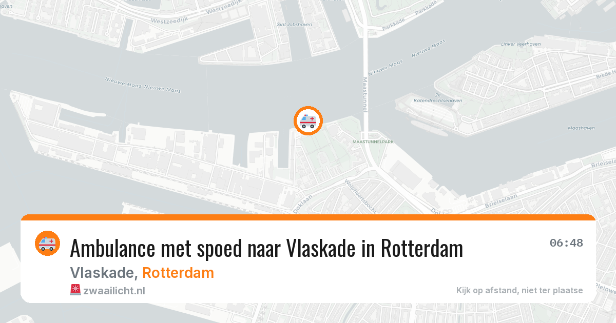Ambulance met spoed naar Vlaskade in Rotterdam — 24 jun 2026