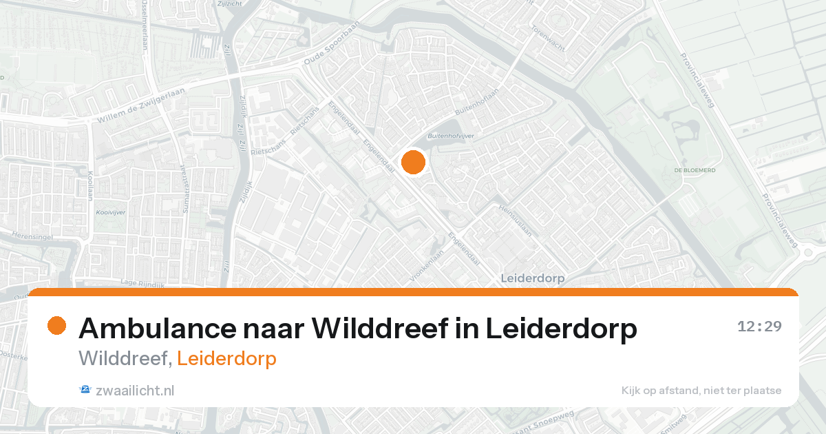 Ambulance naar Wilddreef in Leiderdorp — 14 aug 2026