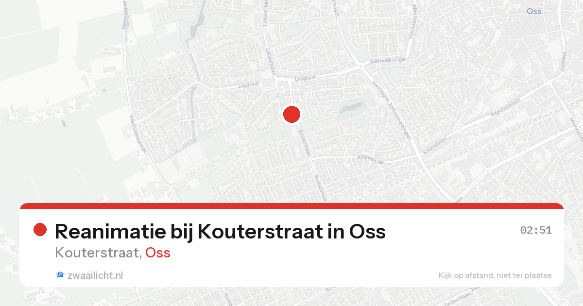 Reanimatie bij Kouterstraat in Oss — 14 aug 2026