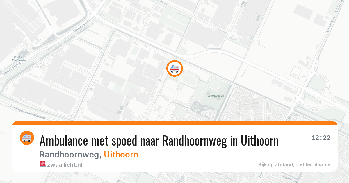 Ambulance met spoed naar Randhoornweg in Uithoorn — 14 aug 2026