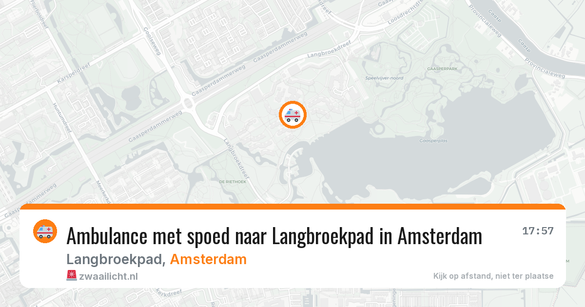 Ambulance met spoed naar Langbroekpad in Amsterdam — 29 apr 2026