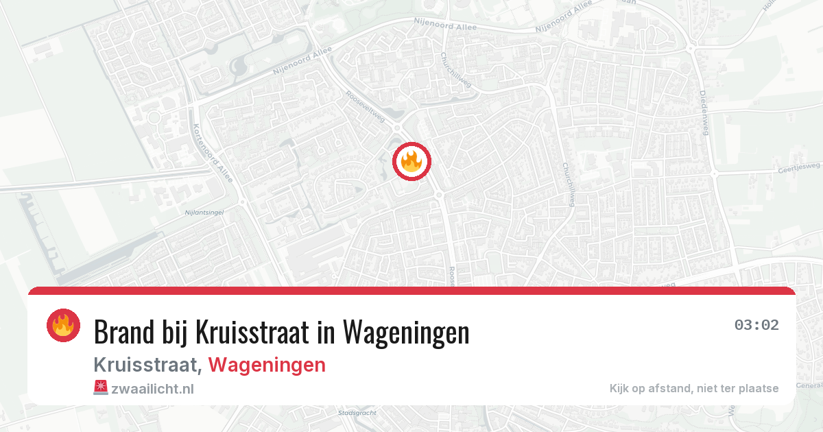 Brand bij Kruisstraat in Wageningen — 28 jun 2026