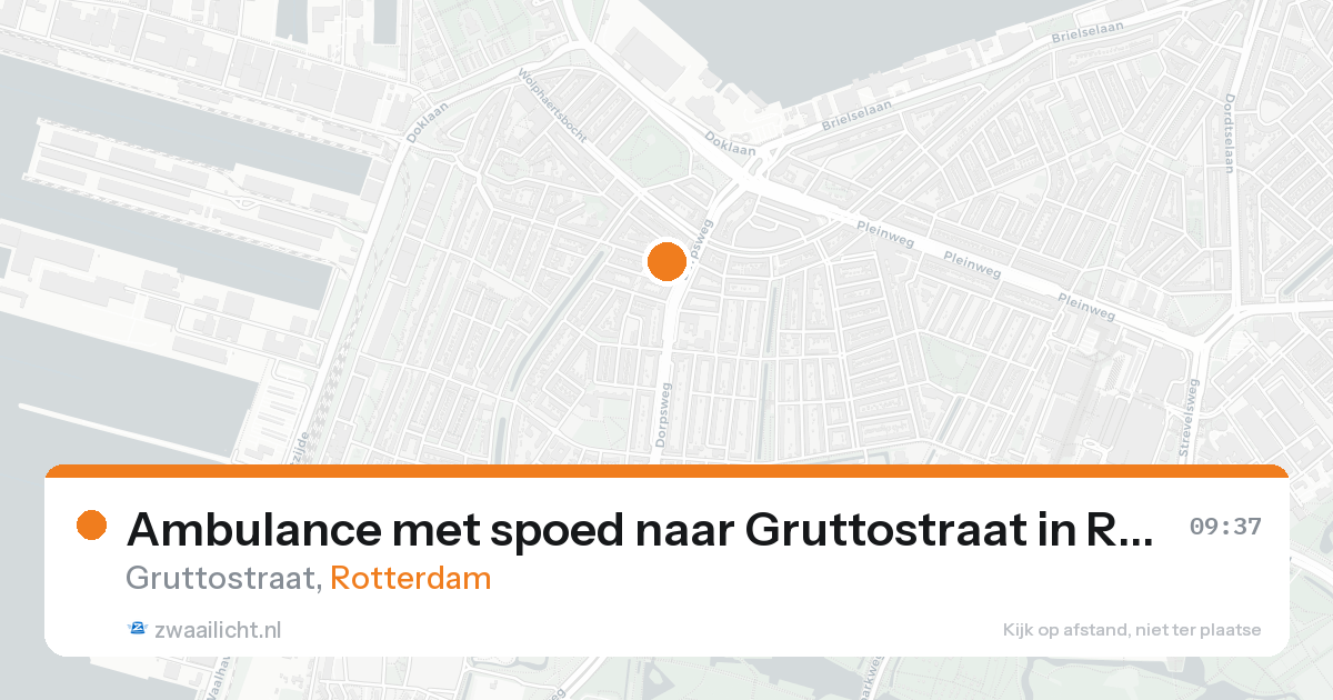 Ambulance met spoed naar Gruttostraat in Rotterdam — 5 jun 2026