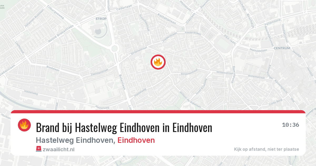 Brand bij Hastelweg Eindhoven in Eindhoven — 9 aug 2026