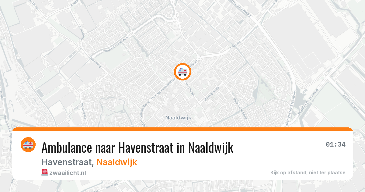 Ambulance naar Havenstraat in Naaldwijk — 8 aug 2026