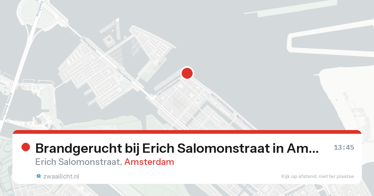 Brandgerucht bij Erich Salomonstraat in Amsterdam — 6 jun 2026