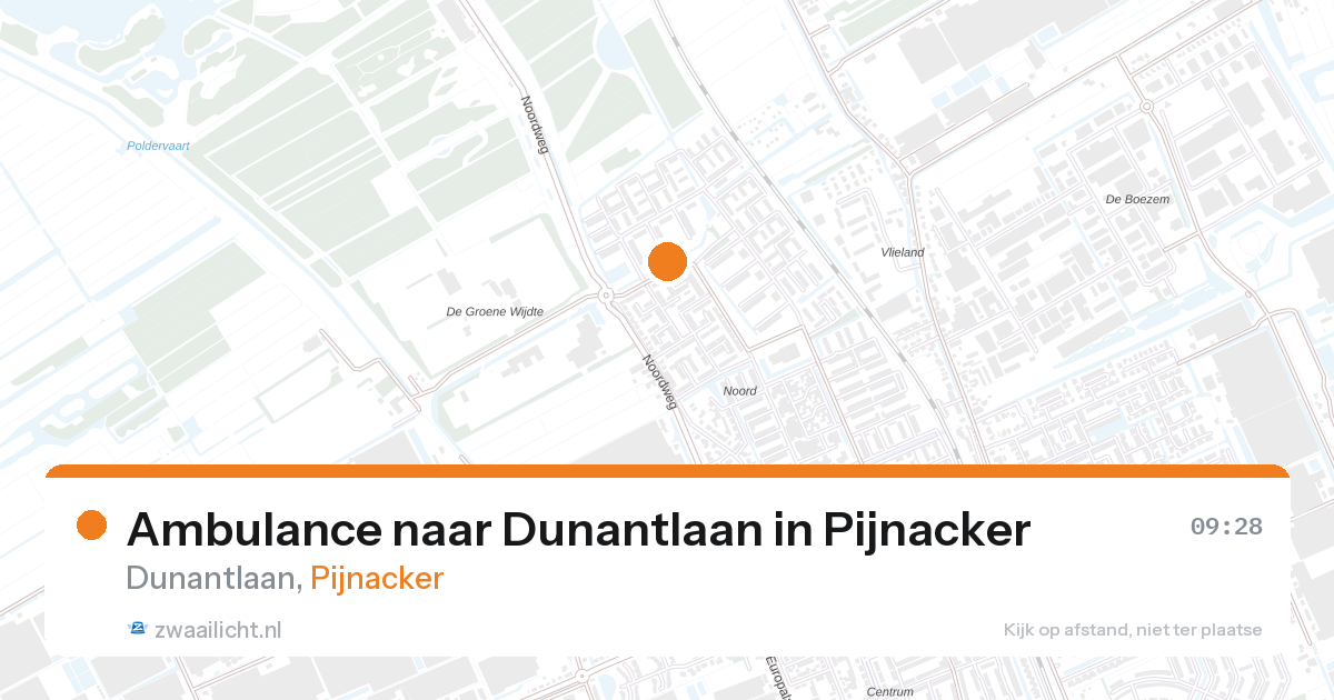 Ambulance naar Dunantlaan in Pijnacker — 17 jul 2026