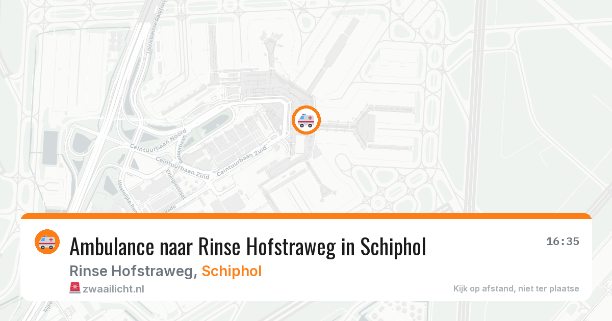 Ambulance naar Rinse Hofstraweg in Schiphol — 8 jun 2026