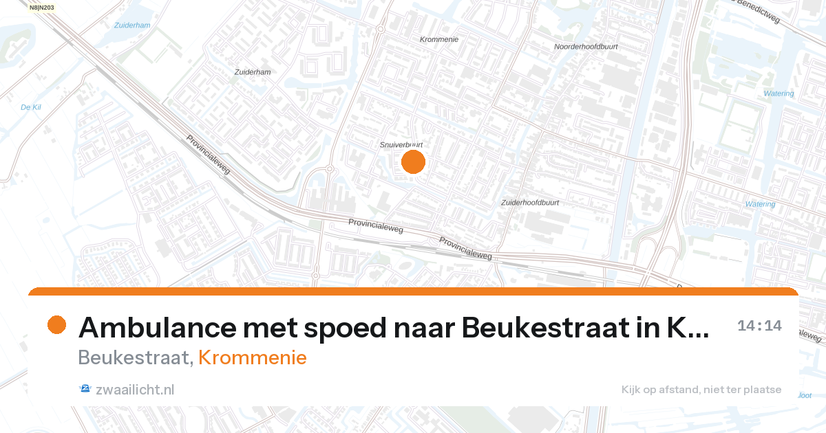 Ambulance met spoed naar Beukestraat in Krommenie — 27 aug 2026