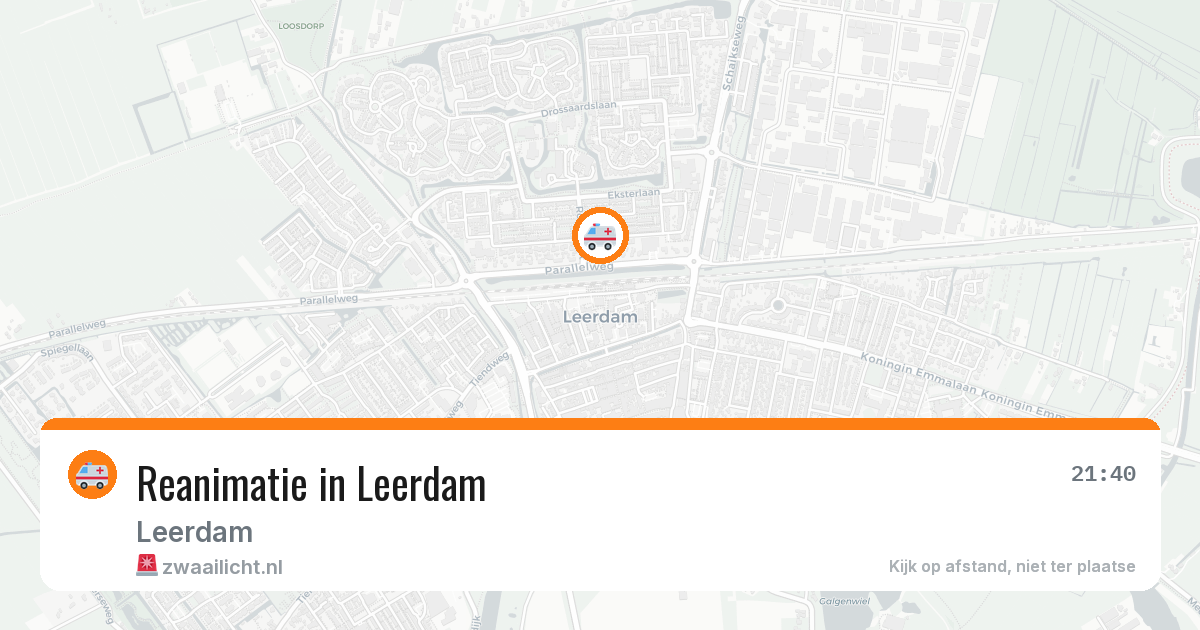 Reanimatie in Leerdam — 20 jun 2026