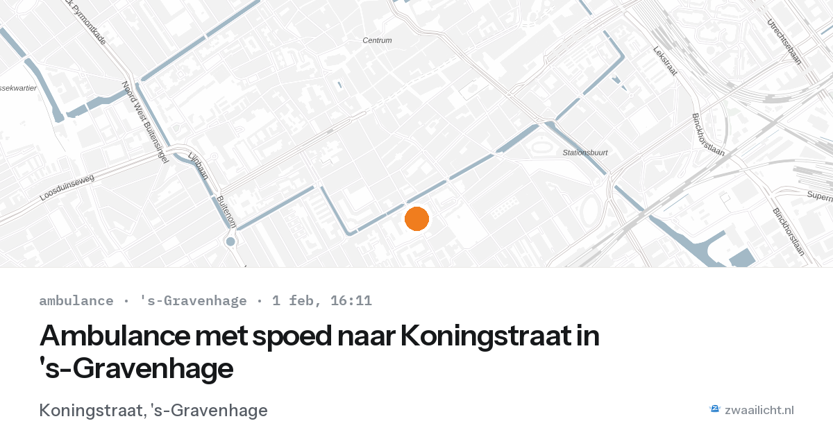Ambulance met spoed naar Koningstraat in 's-Gravenhage — 1 feb 2026