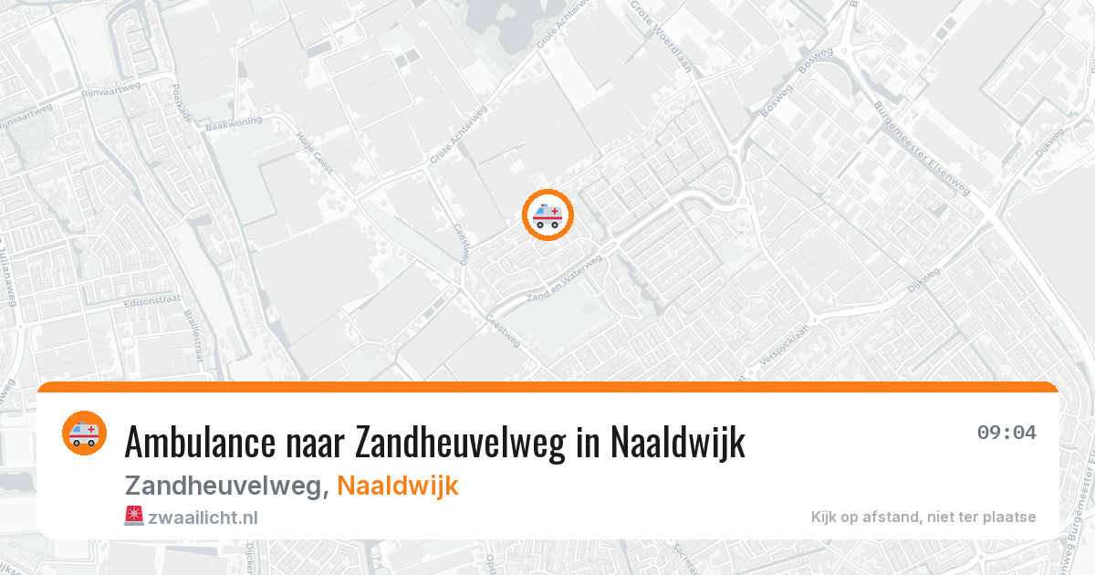 Ambulance naar Zandheuvelweg in Naaldwijk — 7 mei 2026