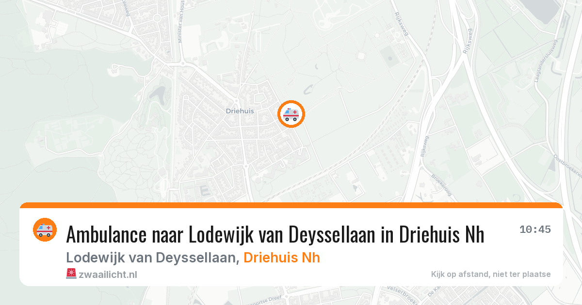 Ambulance naar Lodewijk van Deyssellaan in Driehuis Nh — 20 mrt 2026
