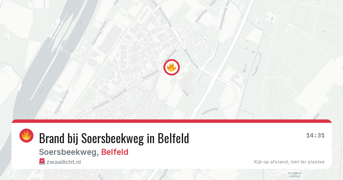 Brand bij Soersbeekweg in Belfeld — 17 jul 2026