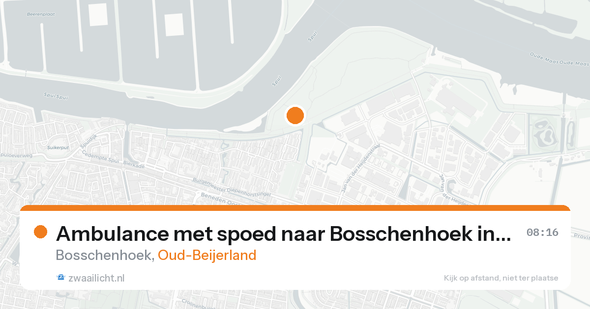 Ambulance met spoed naar Bosschenhoek in Oud-Beijerland — 24 aug 2026