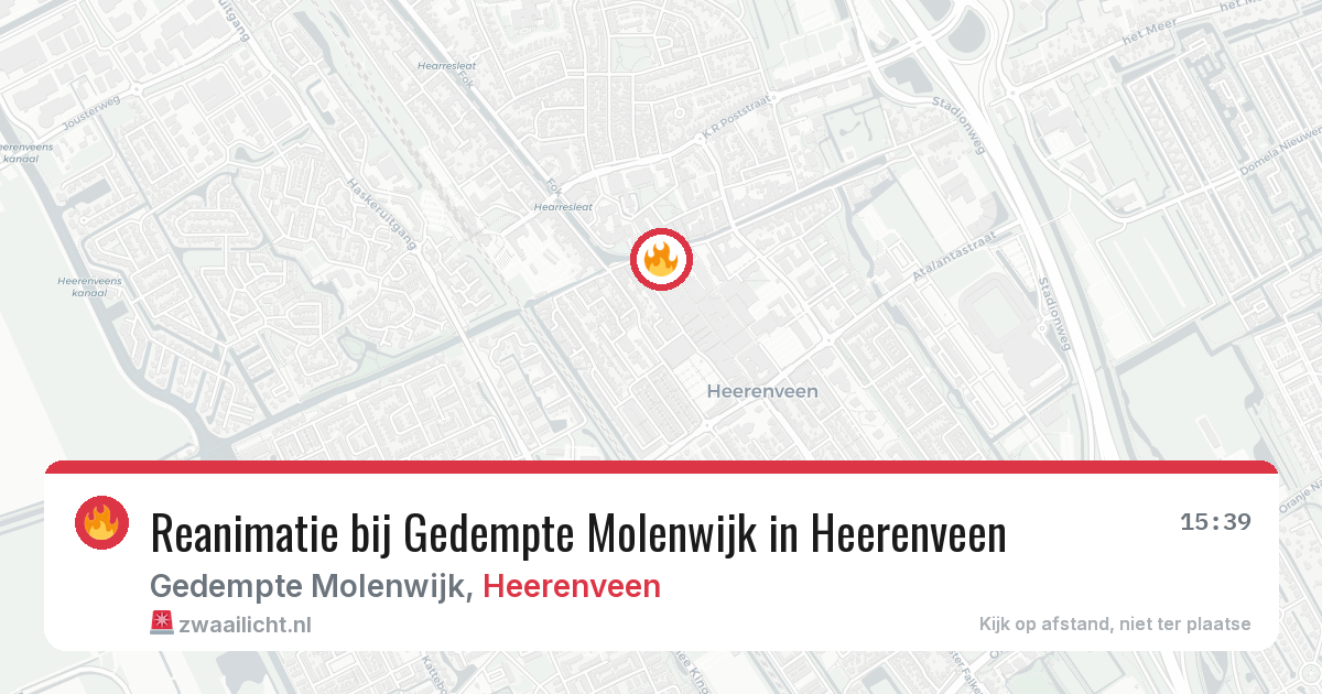 Reanimatie bij Gedempte Molenwijk in Heerenveen — 2 jun 2026