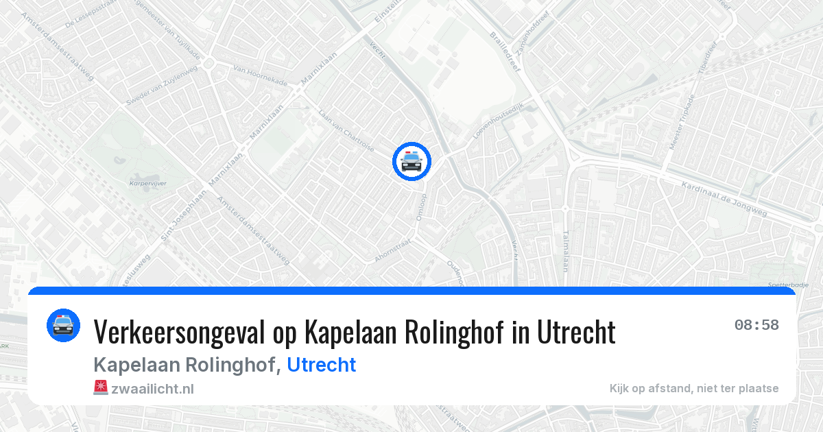 Verkeersongeval op Kapelaan Rolinghof in Utrecht — 27 mrt 2026