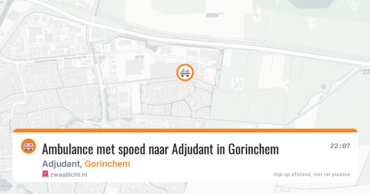 Ambulance met spoed naar Adjudant in Gorinchem — 30 mei 2026