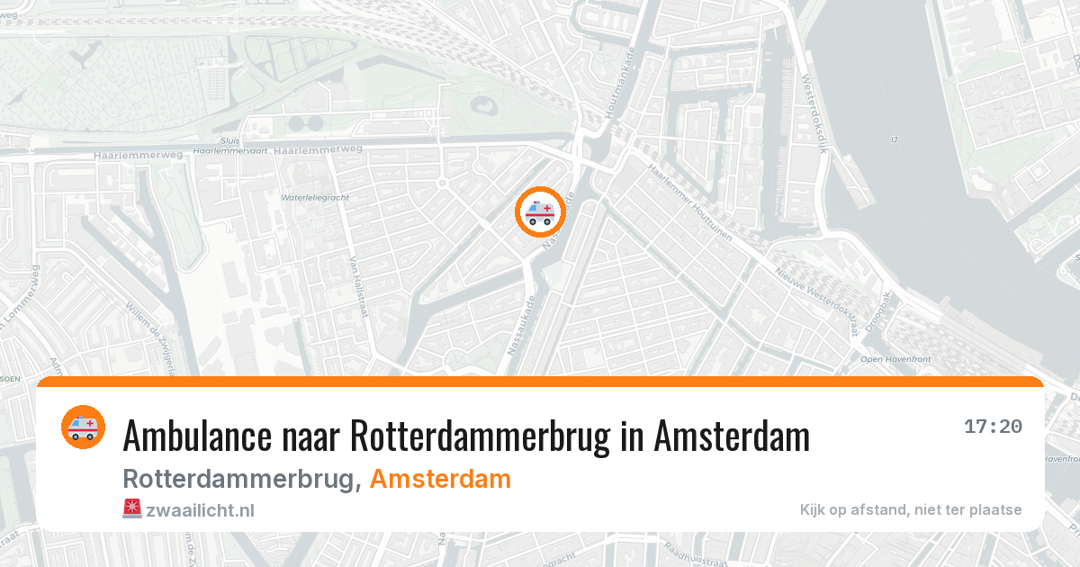 Ambulance naar Rotterdammerbrug in Amsterdam — 4 jul 2026