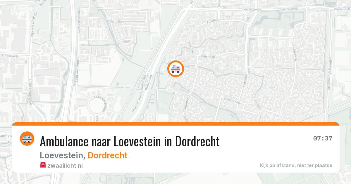 Ambulance naar Loevestein in Dordrecht — 10 jul 2026