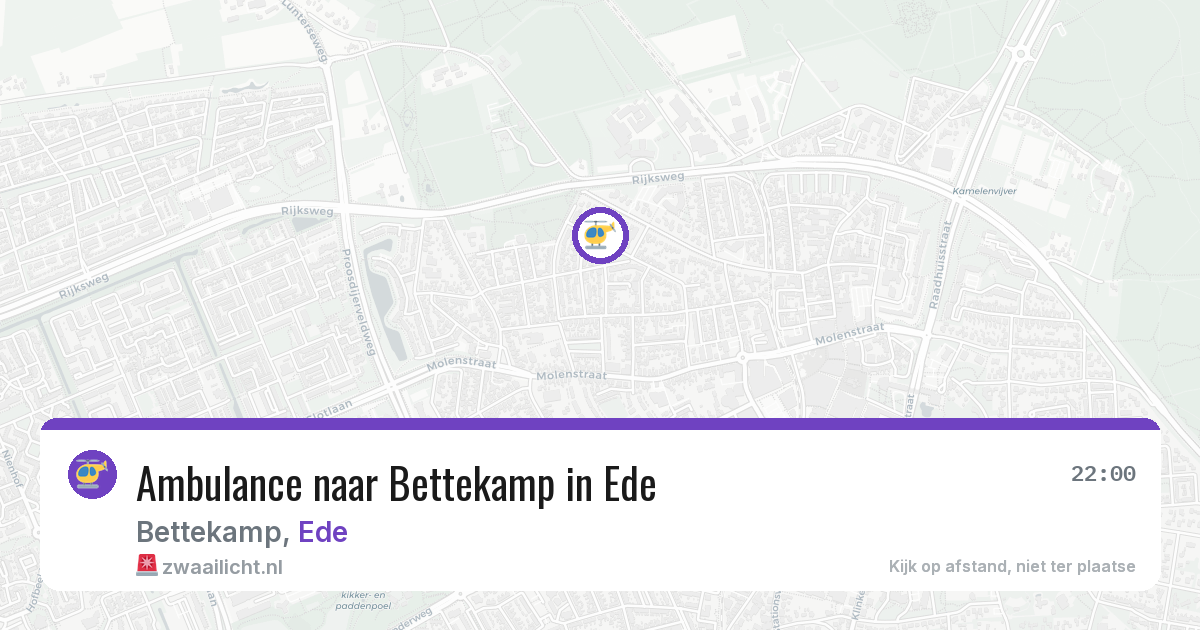 Ambulance naar Bettekamp in Ede — 8 jun 2026