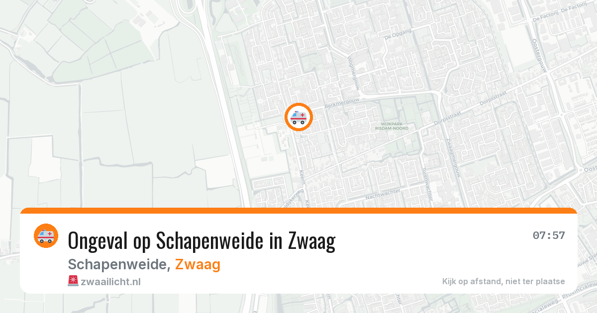 Ongeval op Schapenweide in Zwaag — 13 apr 2026