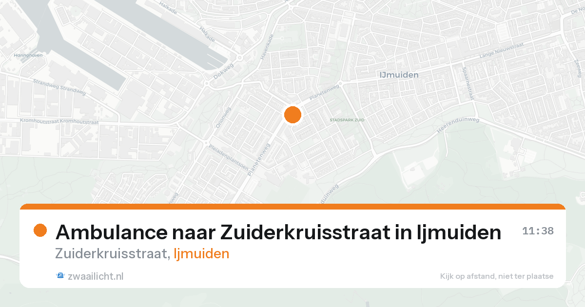 Ambulance naar Zuiderkruisstraat in Ijmuiden — 15 aug 2026