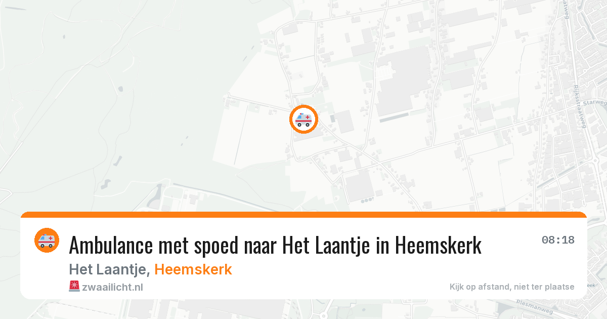 Ambulance met spoed naar Het Laantje in Heemskerk — 17 jun 2026