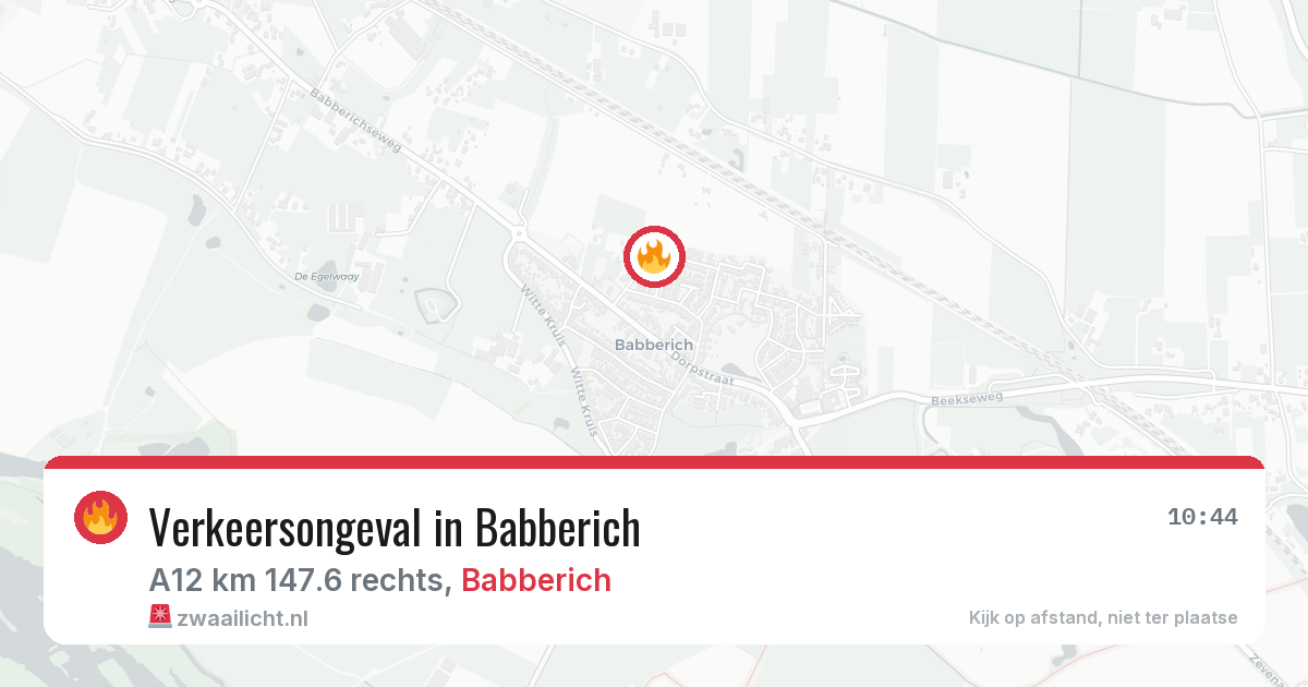 Verkeersongeval in Babberich — 31 jul 2026