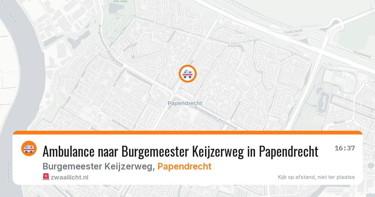 Ambulance naar Burgemeester Keijzerweg in Papendrecht — 11 aug 2026