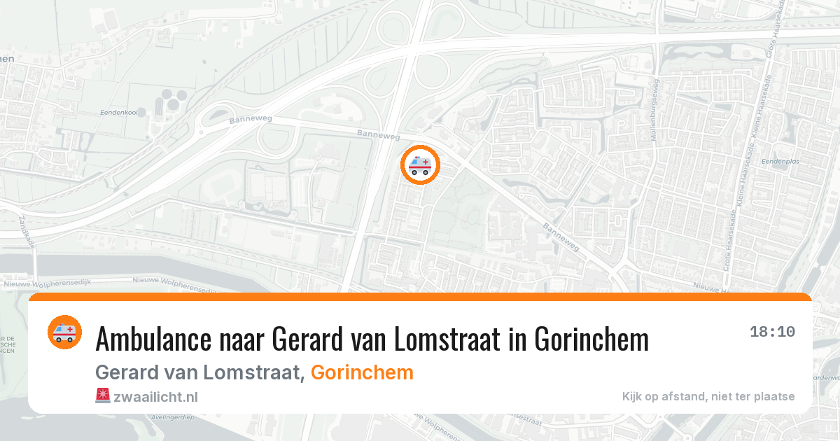 Ambulance naar Gerard van Lomstraat in Gorinchem — 26 mrt 2026