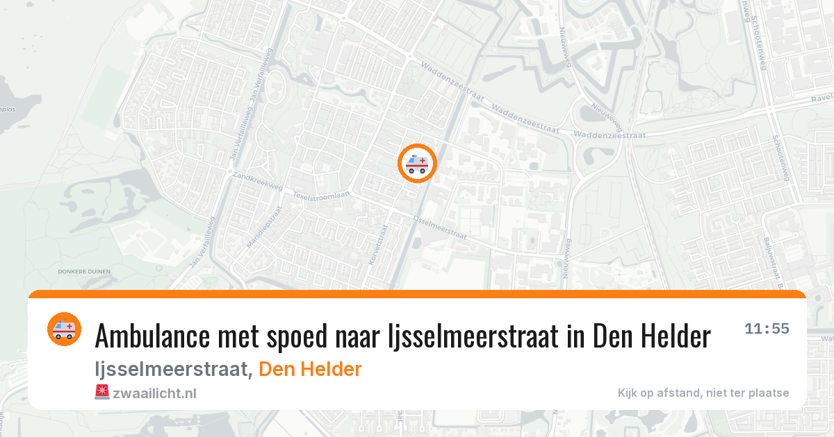Ambulance met spoed naar Ijsselmeerstraat in Den Helder — 20 mei 2026