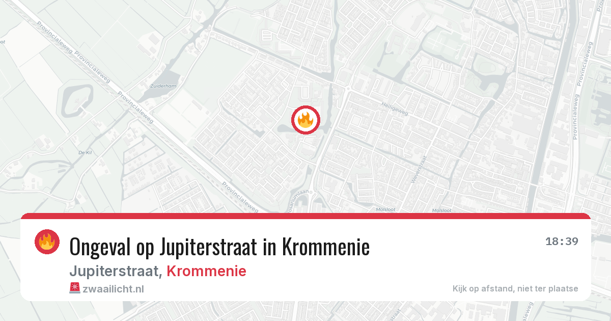 Ongeval op Jupiterstraat in Krommenie — 26 jun 2026