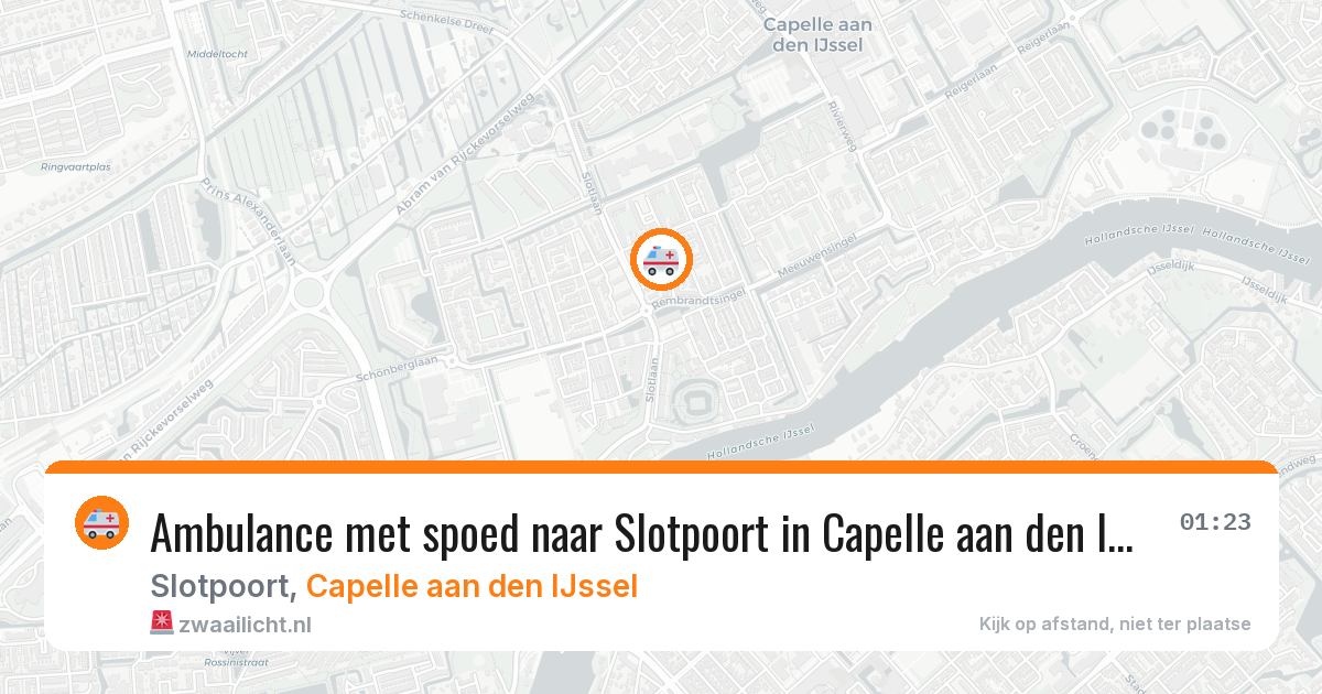 Ambulance met spoed naar Slotpoort in Capelle aan den IJssel — 30 jul 2026